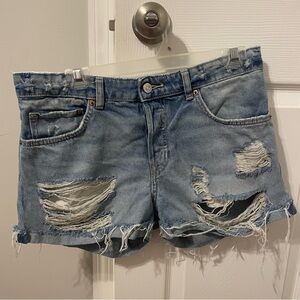 Women’s Ripped Jean Shorts